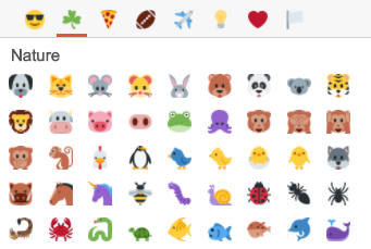 live chat emoji library