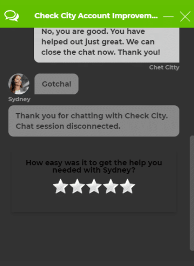 Check City chat survey